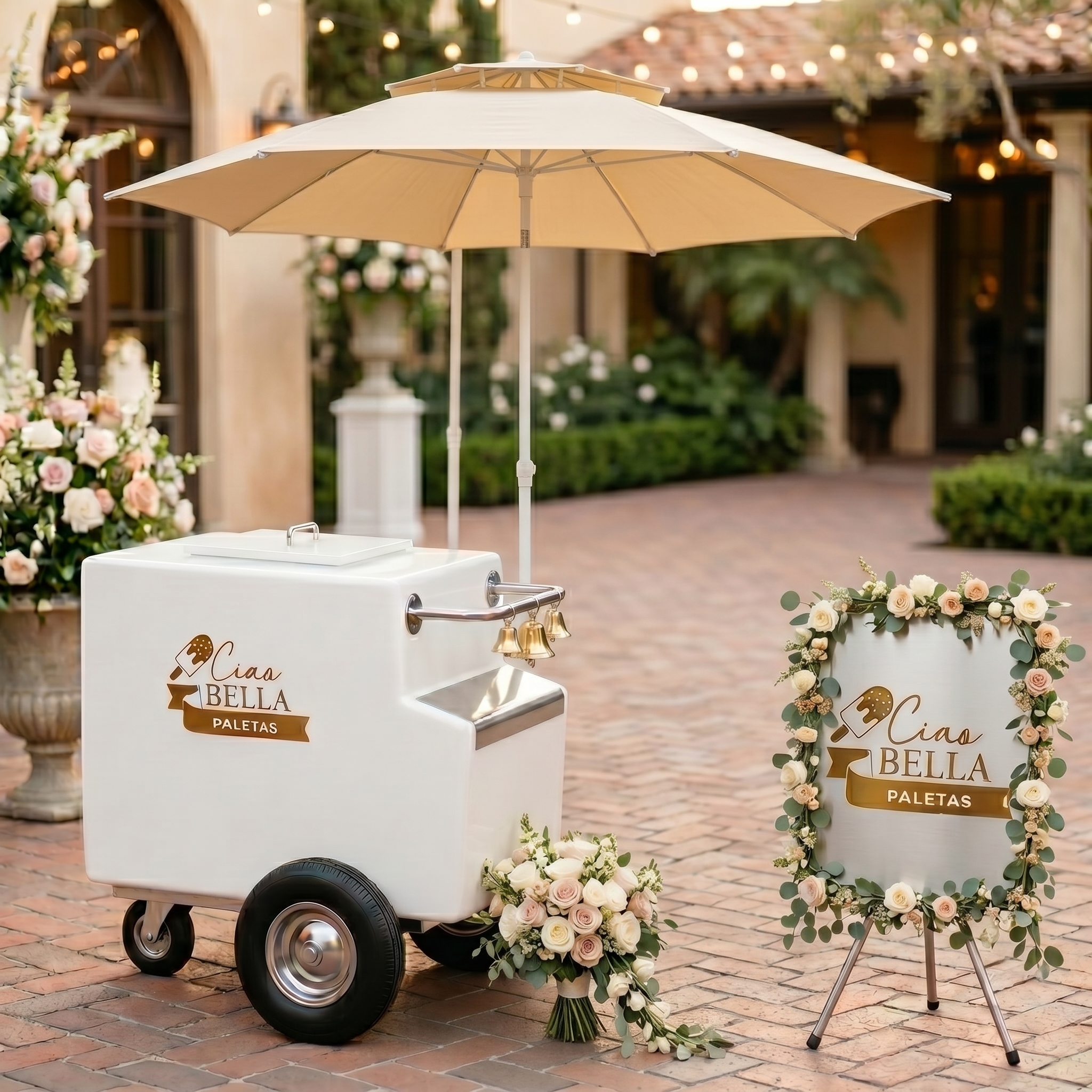 boda carrito helados con parasol_sin personas